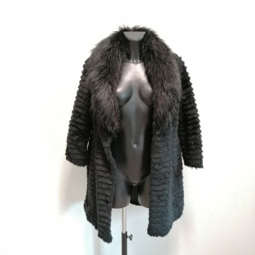 cappotto vintage in pelliccia ecologica