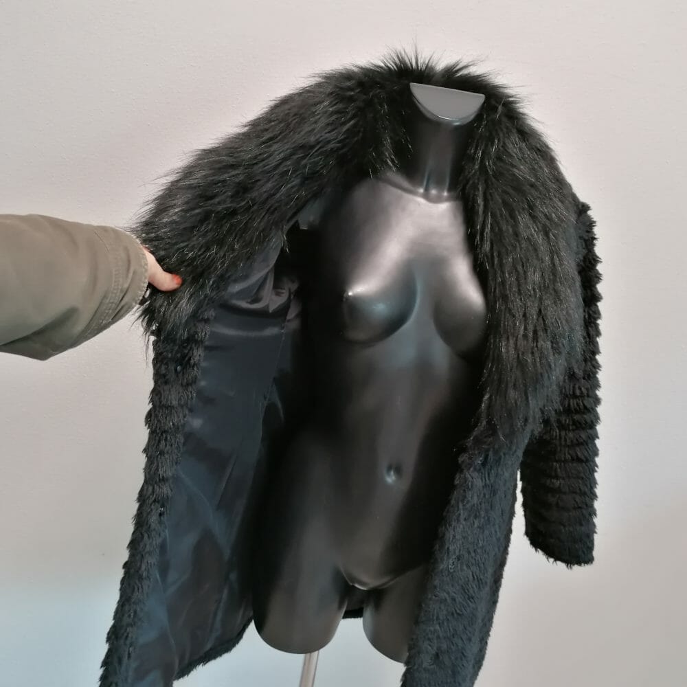 cappotto vintage in pelliccia ecologica