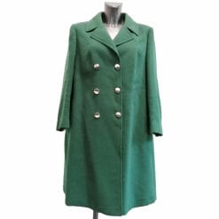 cappotto anni 90 doppiopetto verde donna