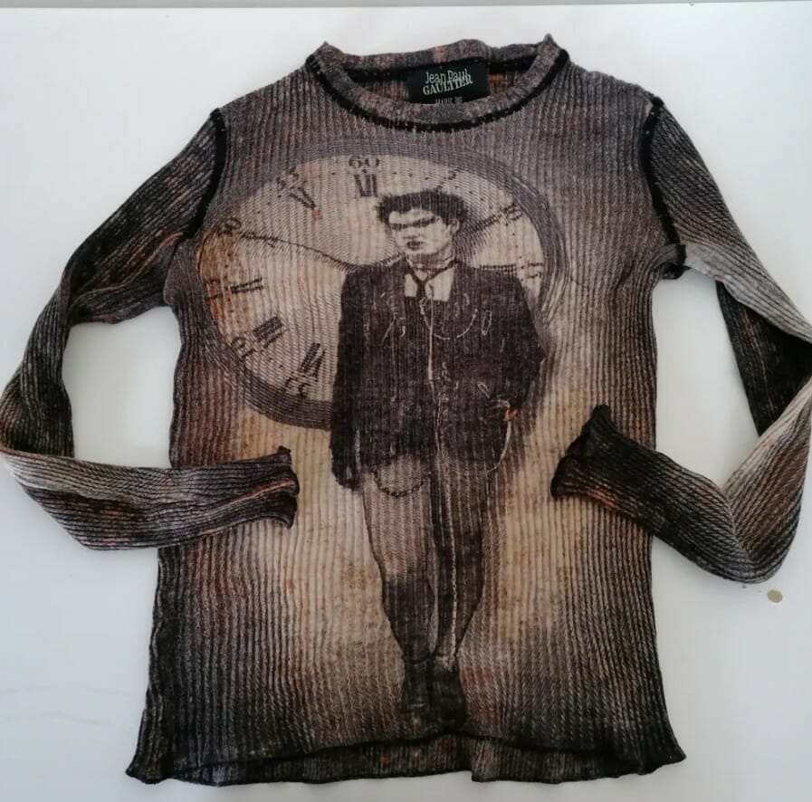 jean-paul gaultier punk girl with clock vintage anni 90