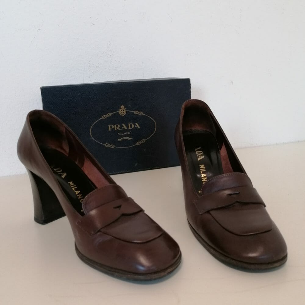 prada vintage scarpe anni 90 tacco