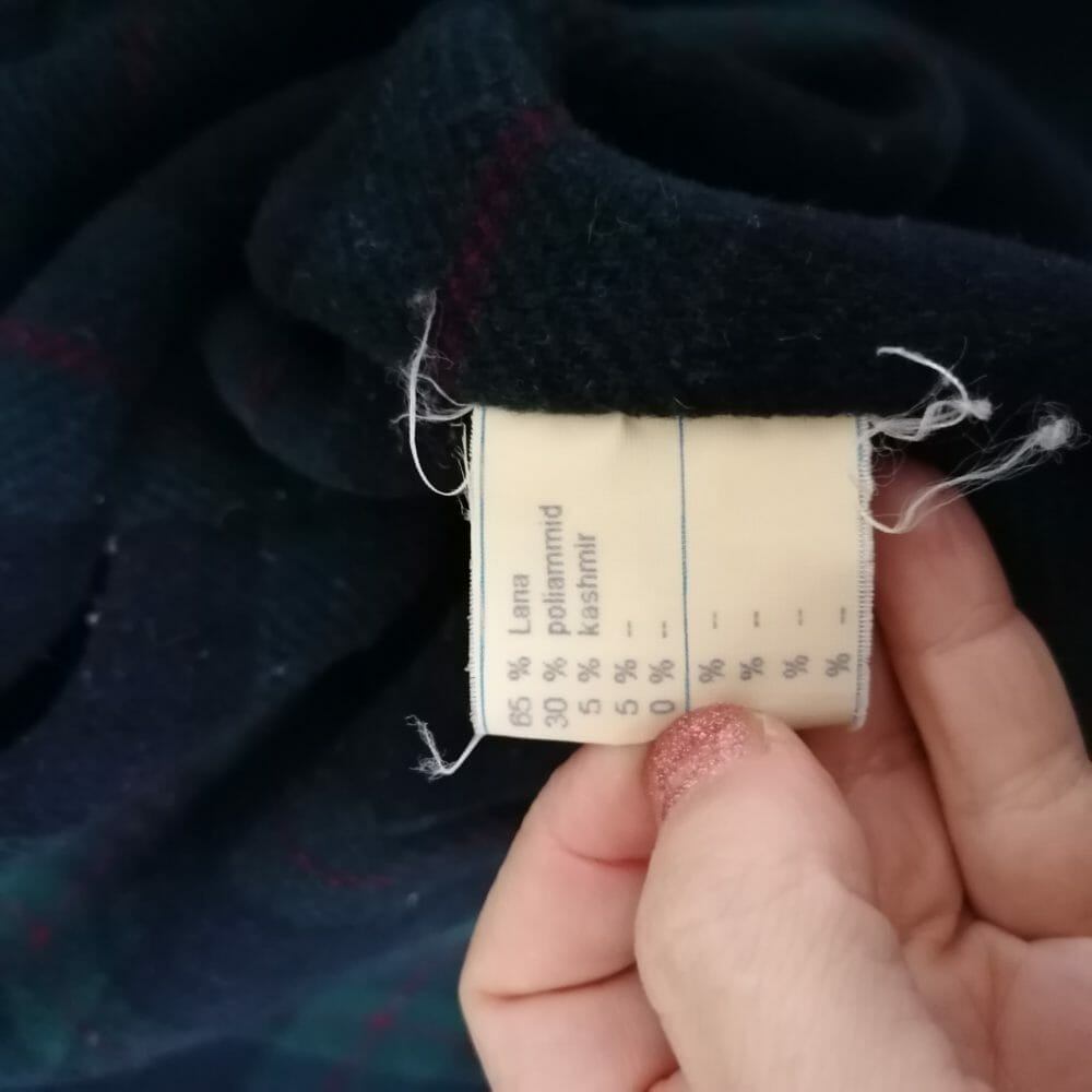 Mantella con cappuccio vintage blu navy - immagine 6