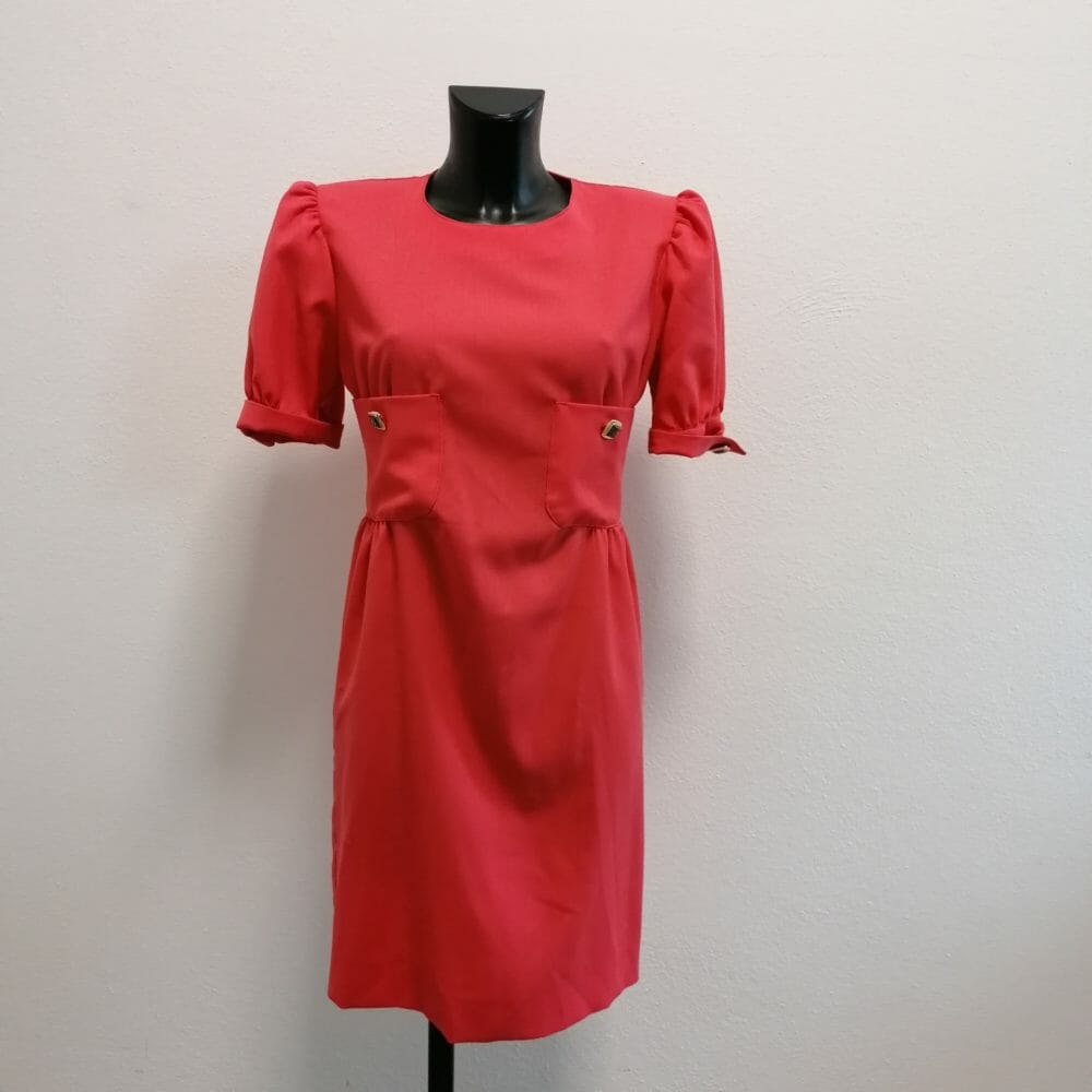 vestito anni 80 salmone