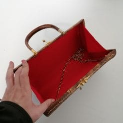 borsa rattan vintage con portamonete