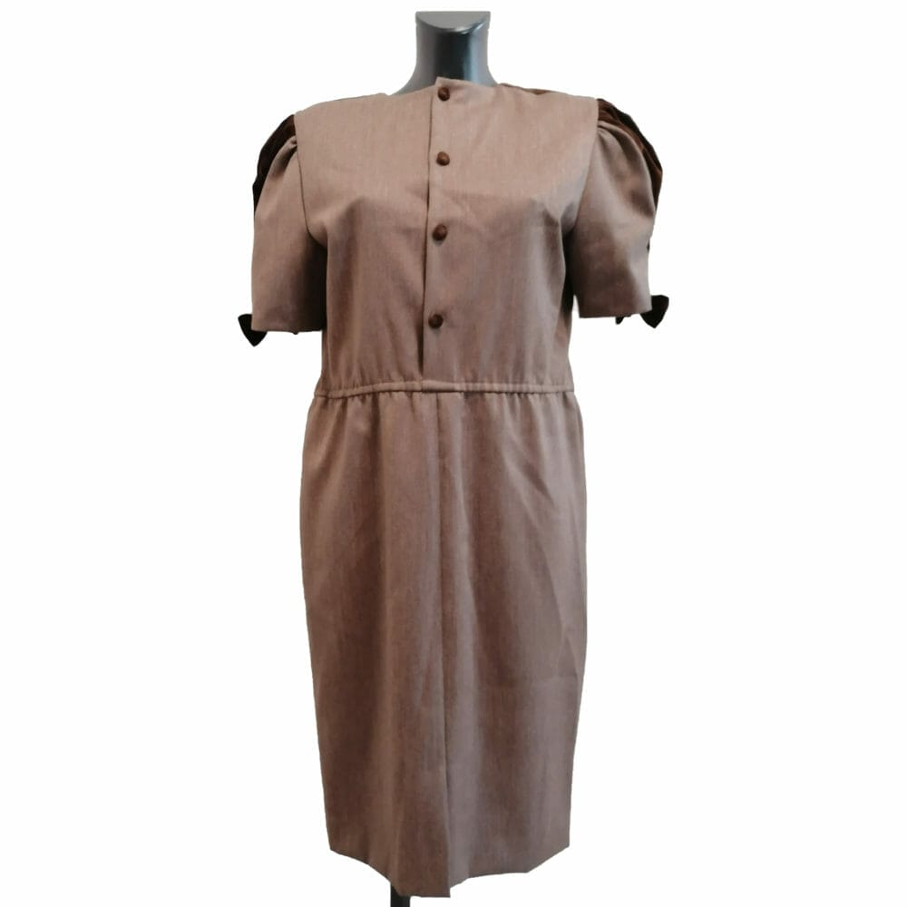 abito vintage marrone sartoriale