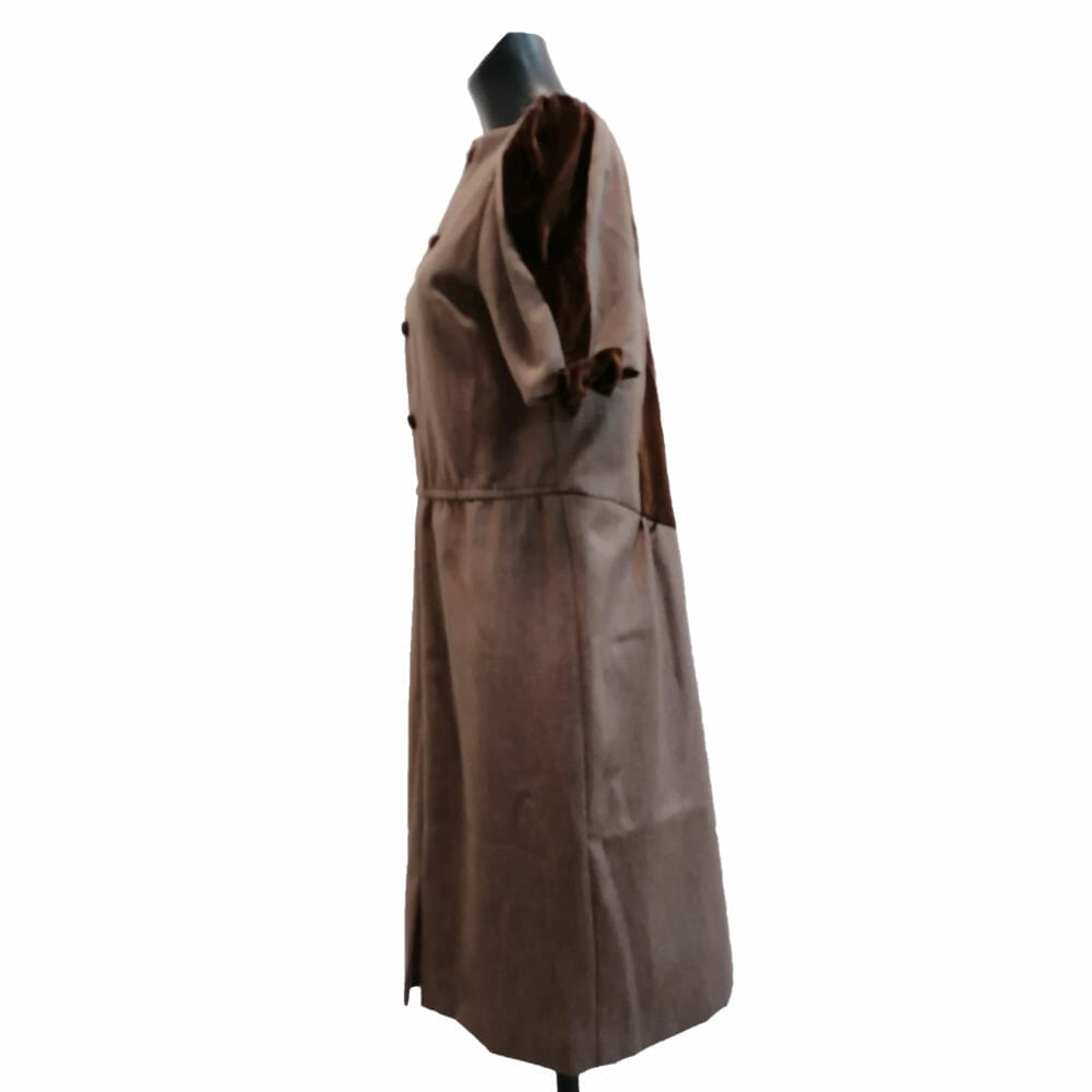 abito vintage marrone sartoriale