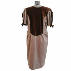 abito vintage marrone sartoriale