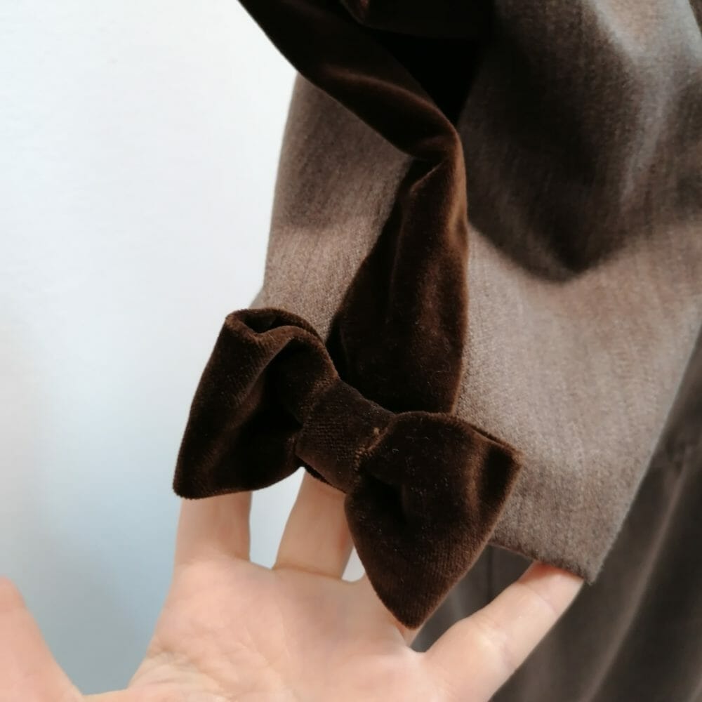 abito vintage marrone sartoriale