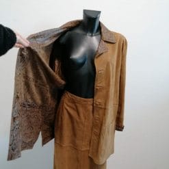 completo vintage double face serpente scamosciato