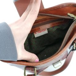 el campero borsa in pelle marrone anni 90