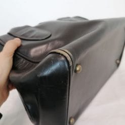 borsa da medico in pelle marrone scuro vintage