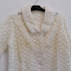 vestaglia anni 60 bianca ricamata