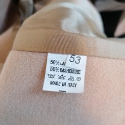 cappotto cachemire anni 90 beige