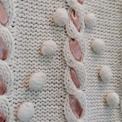 maglione in filo di cotone ricamato anni 90