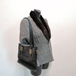 luisa spagnoli blazer vintage in lana con pelliccia