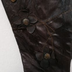 stivali vintage texano hippie con fiori