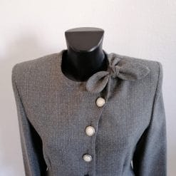 tailleur vintage in lana con fiocco