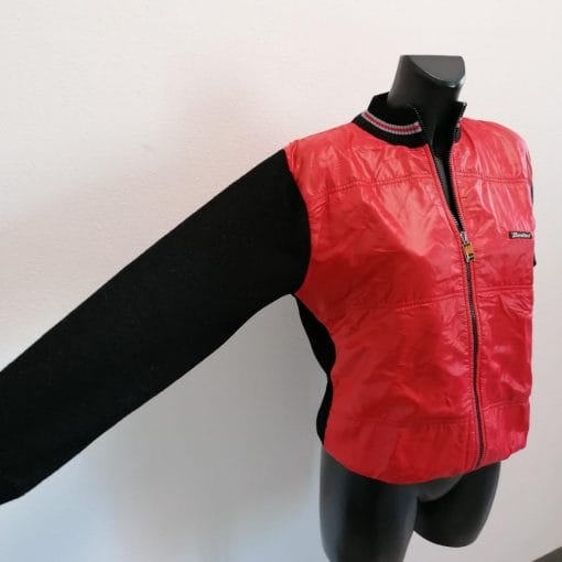 giacca anni 80 rossa e nera