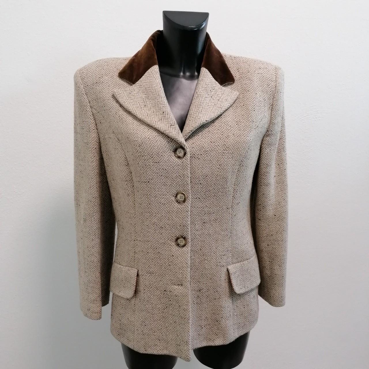 laura biagiotti bear's bazar blazer vintage collo in ciniglia