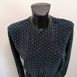 abito in seta vintage blu navy ottima fattura sartoriale