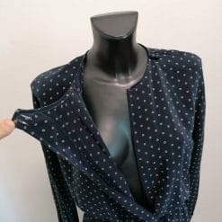 abito in seta vintage blu navy ottima fattura sartoriale