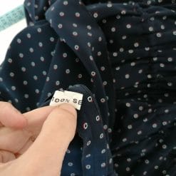 abito in seta vintage blu navy ottima fattura sartoriale