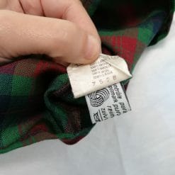 guy laroche camicia a quadri con volant vintage