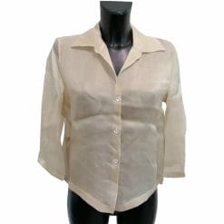 diana gallesi camicia di seta ecru vintage