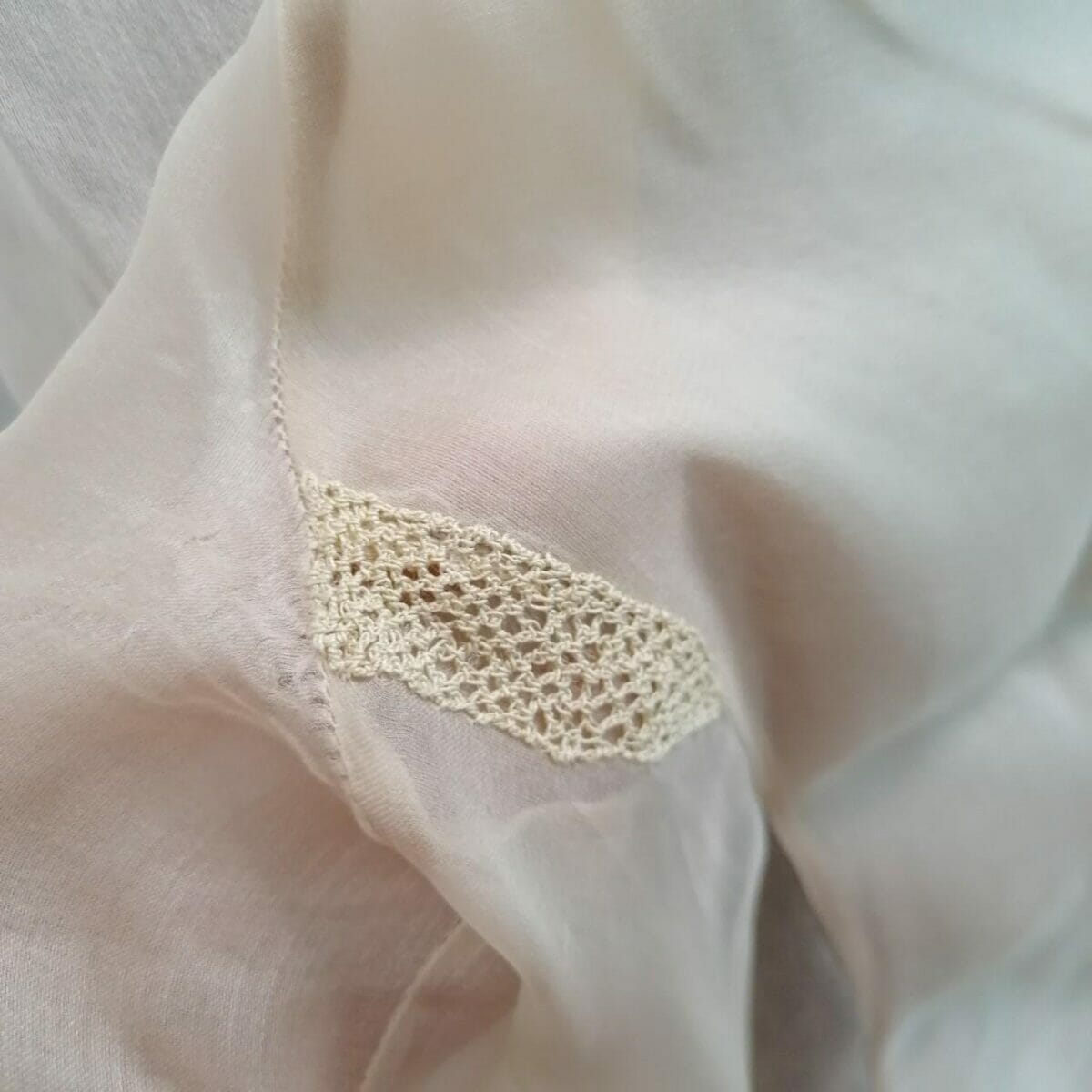 diana gallesi camicia di seta ecru vintage