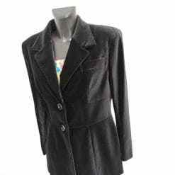 completo tailleur anni 90 in ciniglia nero