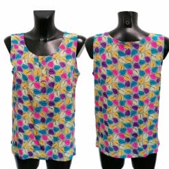 top in seta vintage colorato