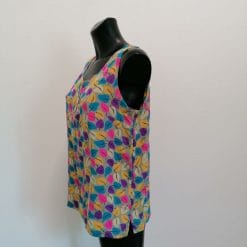 top in seta vintage colorato