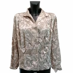 camicia di seta anni 80 con disegno paisley