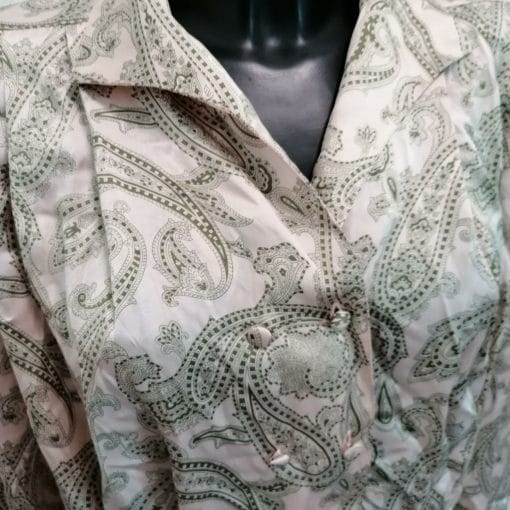 camicia di seta anni 80 con disegno paisley