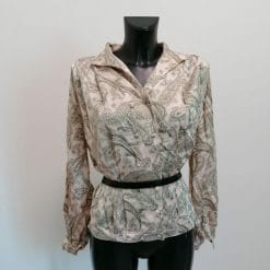 camicia di seta anni 80 con disegno paisley