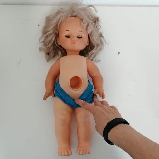 furga bambola vintage in plastica e gomma