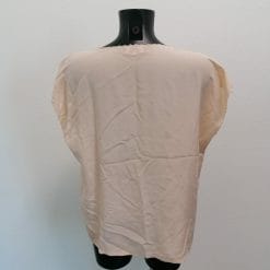 camicia in seta vintage ricamata senza maniche
