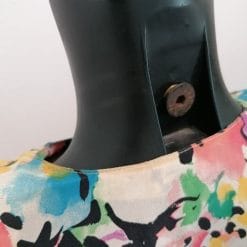 completo vintage in seta coloratissimo gonna e camicia