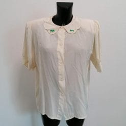 camicia di seta vintage con ricami