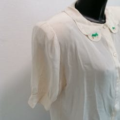 camicia di seta vintage con ricami
