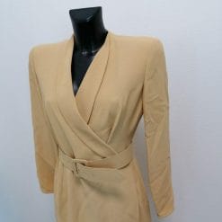 abito vintage maniche lunghe baige elegante