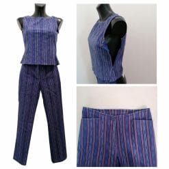 completo top e pantalone vintage viola