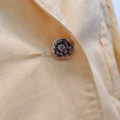 giubbotto anni '80 leggero giallo in lino