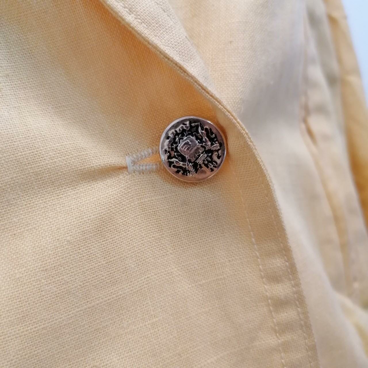 giubbotto anni '80 leggero giallo in lino