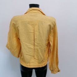 giubbotto anni '80 leggero giallo in lino
