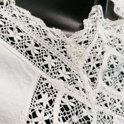 abito vintage in lino e pizzo