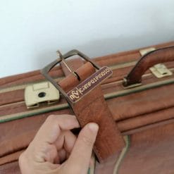 set di valigie vintage d'epoca in pelle campospinoso