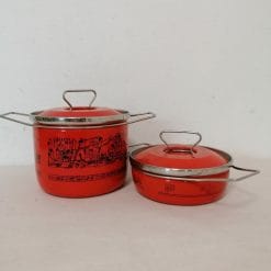 Siltal pentole Carla Agnelli con geroglifici anni '70