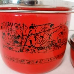 Siltal pentole Carla Agnelli con geroglifici anni '70