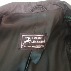 Cappotto di pelle anni '90 verde